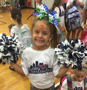 My favorite 6 year old cheerleader