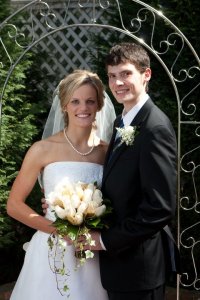 Daniel & I at our wedding in 2009